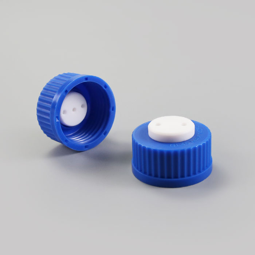 ADAMAS BETA GL45 Threaded Cap Mobile Phase Bottle Stopper 1-4 Holes Laboratory PP Screw Mouth Liquid Chromatography Bottle Cover