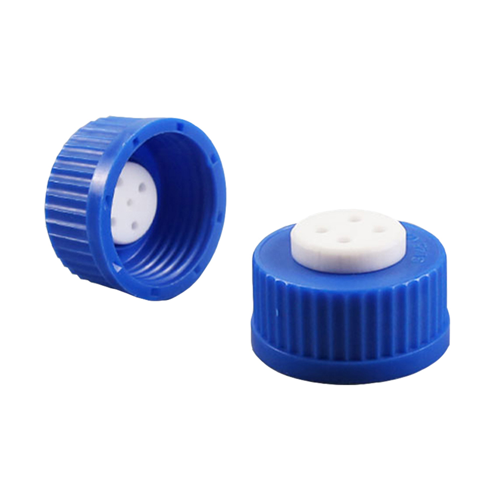 ADAMAS BETA GL45 Threaded Cap Mobile Phase Bottle Stopper 1-4 Holes Laboratory PP Screw Mouth Liquid Chromatography Bottle Cover