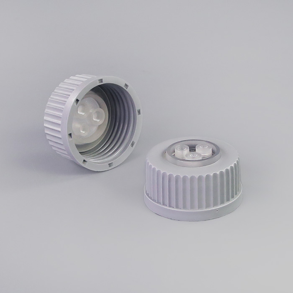 ADAMAS BETA GL45 Threaded Cap Mobile Phase Bottle Stopper 1-4 Holes Laboratory PP Screw Mouth Liquid Chromatography Bottle Cover