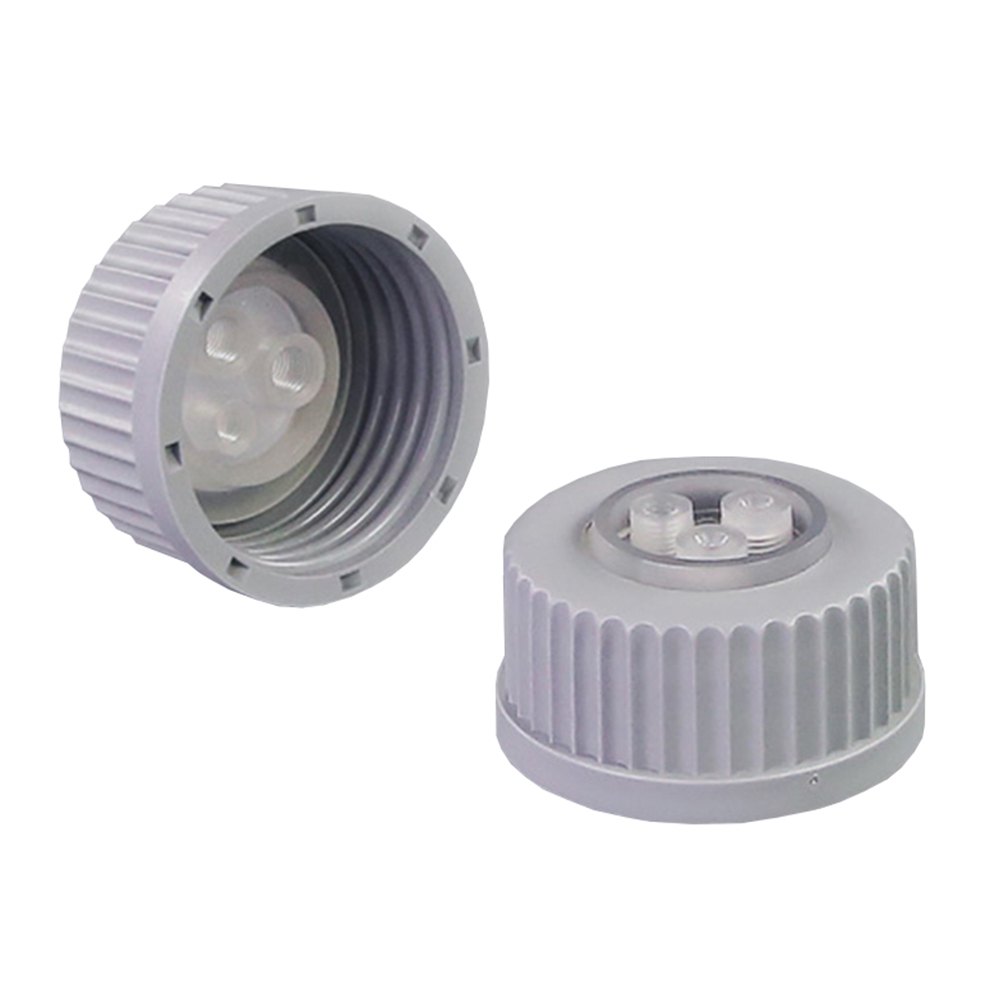 ADAMAS BETA GL45 Threaded Cap Mobile Phase Bottle Stopper 1-4 Holes Laboratory PP Screw Mouth Liquid Chromatography Bottle Cover