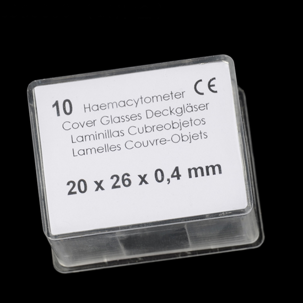 ADAMAS BETA 10pcs Lab Borosilicate Glass Haemacytometer Cover Glasses 