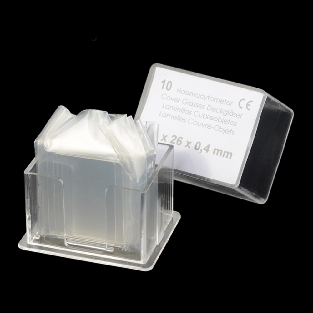 ADAMAS BETA 10pcs Lab Borosilicate Glass Haemacytometer Cover Glasses 