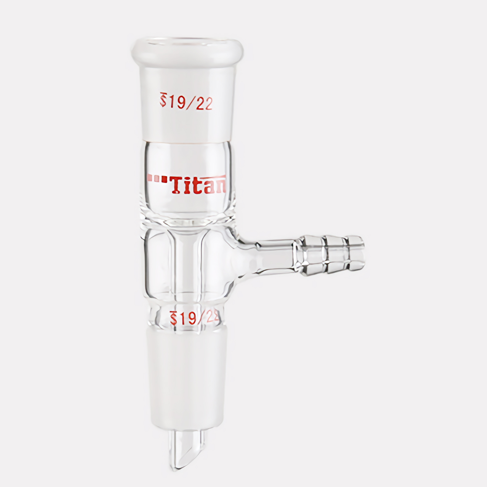 ADAMAS-BETA Lab Suction Filtration Joints High Borosilicate Glass Vacuum Flow Control Adapter with Nozzle Grinding Mouth 14/20,19/22,24/40 Connector