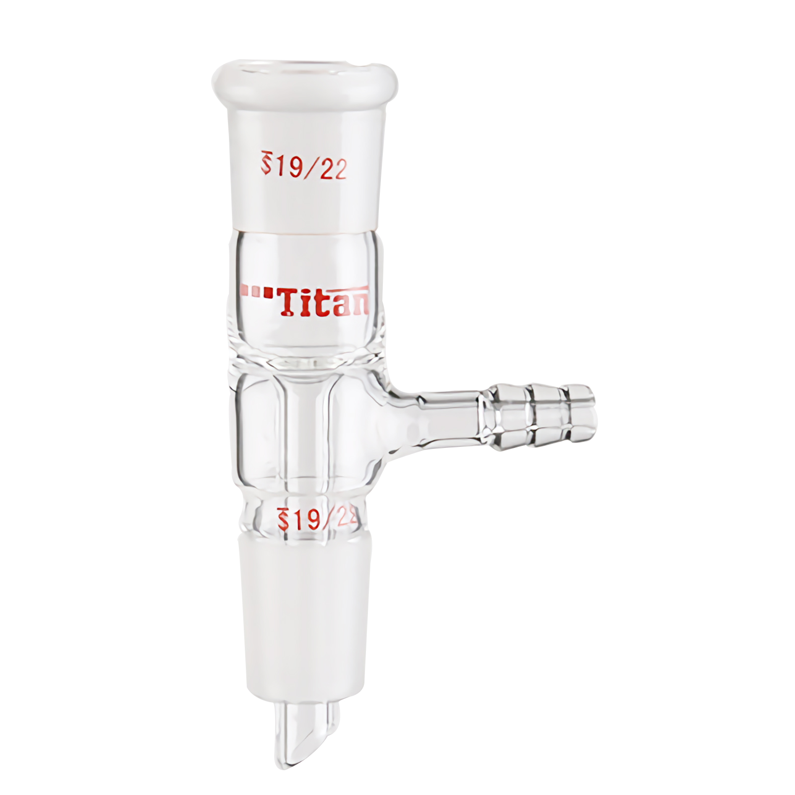 ADAMAS-BETA Lab Suction Filtration Joints High Borosilicate Glass Vacuum Flow Control Adapter with Nozzle Grinding Mouth 14/20,19/22,24/40 Connector