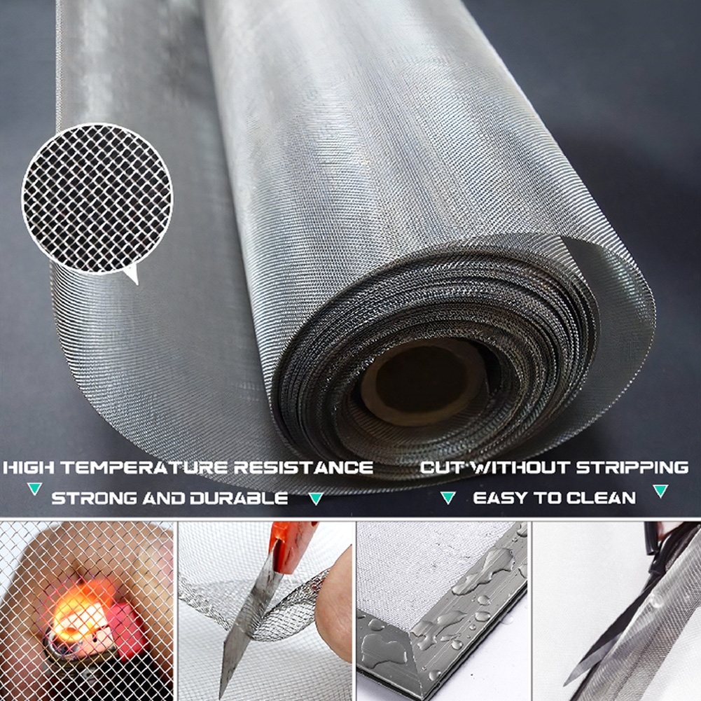 ADAMAS-BETA Stainless Steel Wire Mesh 50*250cm 5-200Mesh Plain Woven Mesh Laboratory Sieve Sheet for Hierarchical Filtering Experiment