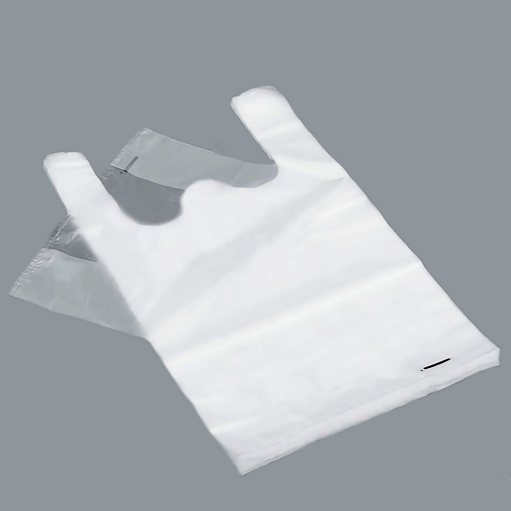 ADAMAS-BETA Transparent Thickening Vest Bag Double-handle Plastic Shopping Bag Waterproof Lab Storage Package Bags(Pack of 100)