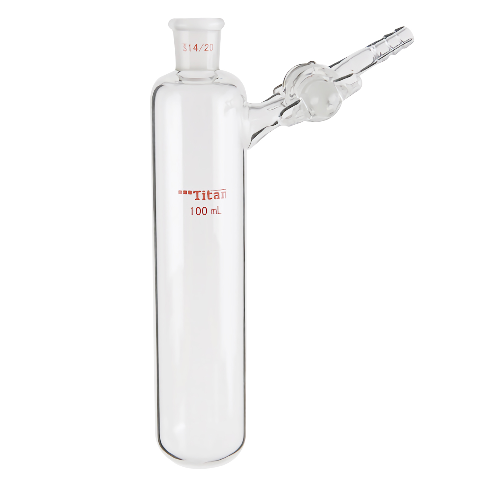 ADAMAS-BETA Two-way Reaction Tubes with Glass Stopcock/PTFE Piston Thick Wall Lab Glassware Grinding Mouth 10-250ml Experiment Supplies