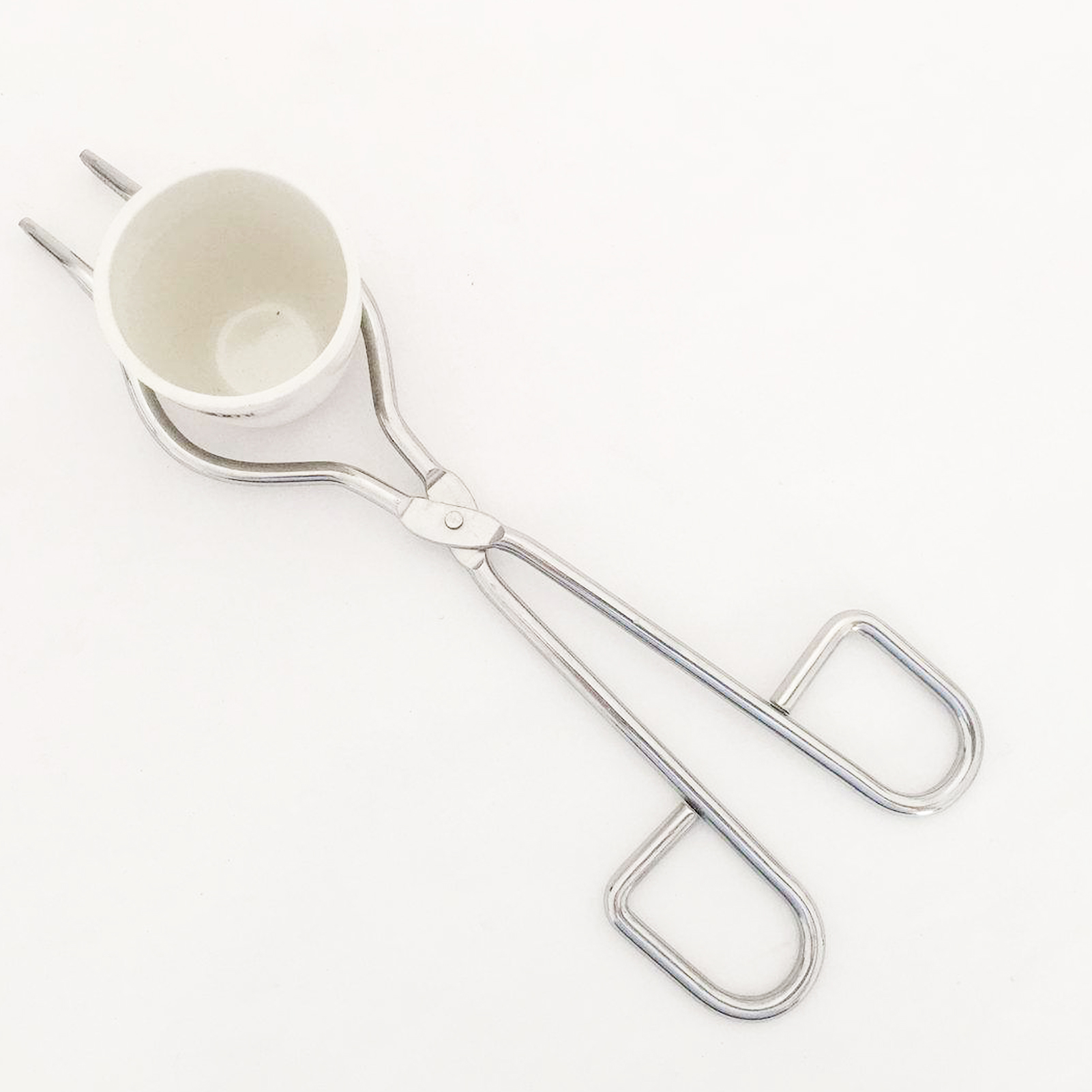 ADAMAS BETA Laboratory Ceramic Crucible Set with 200-600mm Round Electroplating Crucible Pliers 5-300ml Crucible Tong for Melting Casting Experiment