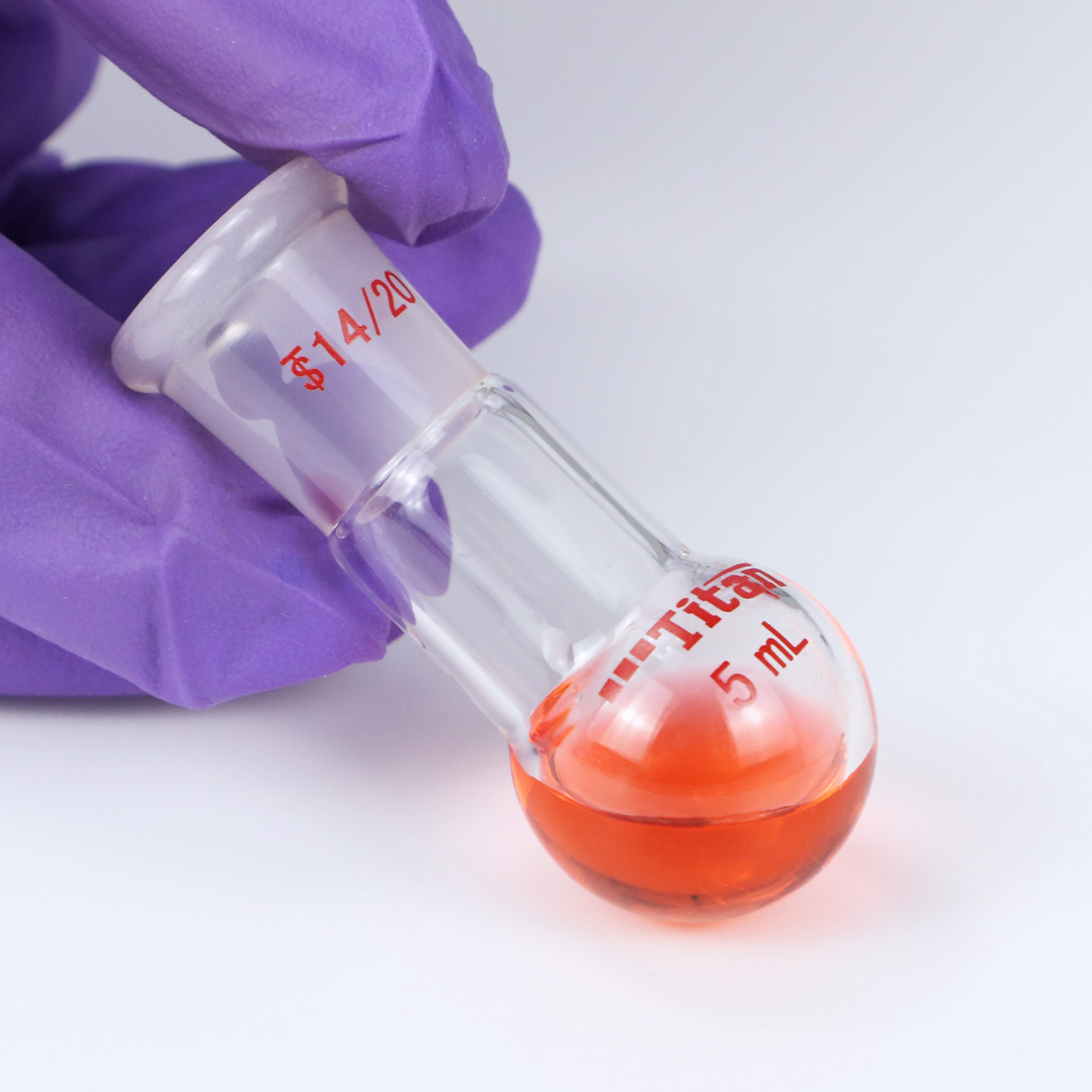 ADAMAS BETA Single Neck Round Bottom Ball Bottle Thick-Walled Clear Lab Glassware Laboratory Flasks for Heating/Reaction/Distillation Experiment