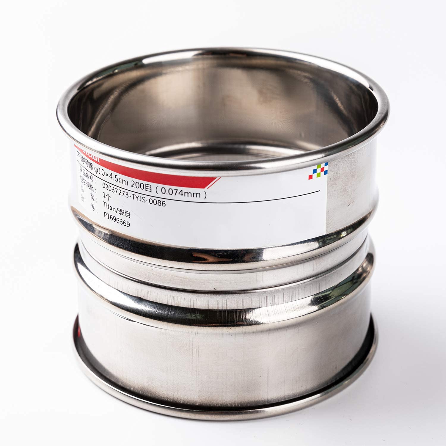 Adamas-Beta φ10×4.5cm 250 Mesh 304 Stainless Lab Sieves Economy Test Sieve 304 Stainless Steel Wire Cloth（0.061mm）