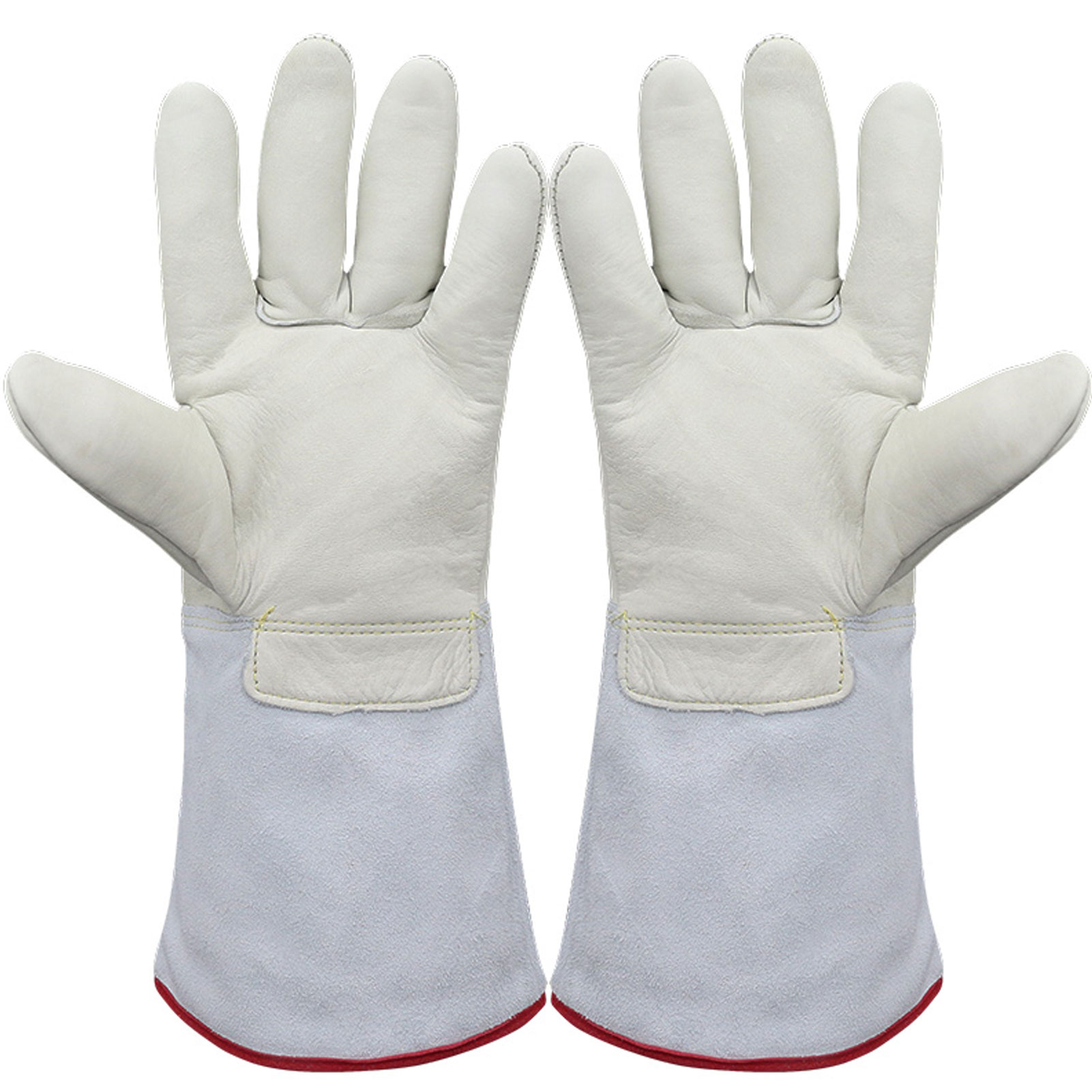 ADAMAS BETA 1 Pair Lab 31-36cm Leather Low Temperature Resistant Gloves - 200 ℃ Liquid Nitrogen Proof Cowhide Antifreeze Laboratory Protective Gloves