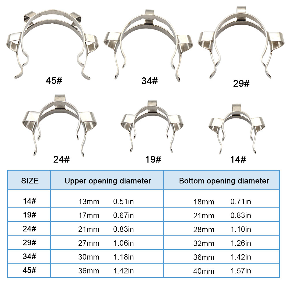 ADAMAS BETA Standard Bung Clamp Tapered Interface Clip Red Laboratory Plastic Fixing Sealing Clips Stainless Sheet Clip