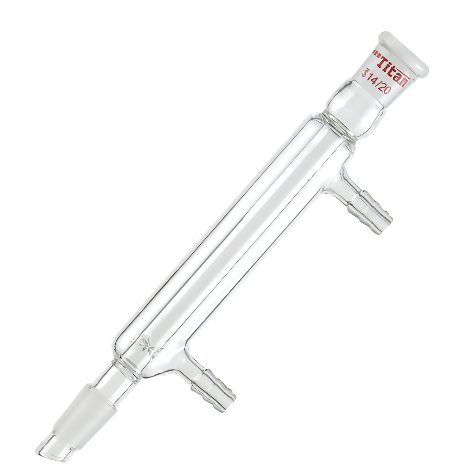 ADAMAS BETA 1pcs Sandwich Fractionation Column 180-330mm Grinding Mouth Laboratory Glass Straight Condenser Tube with Nozzle