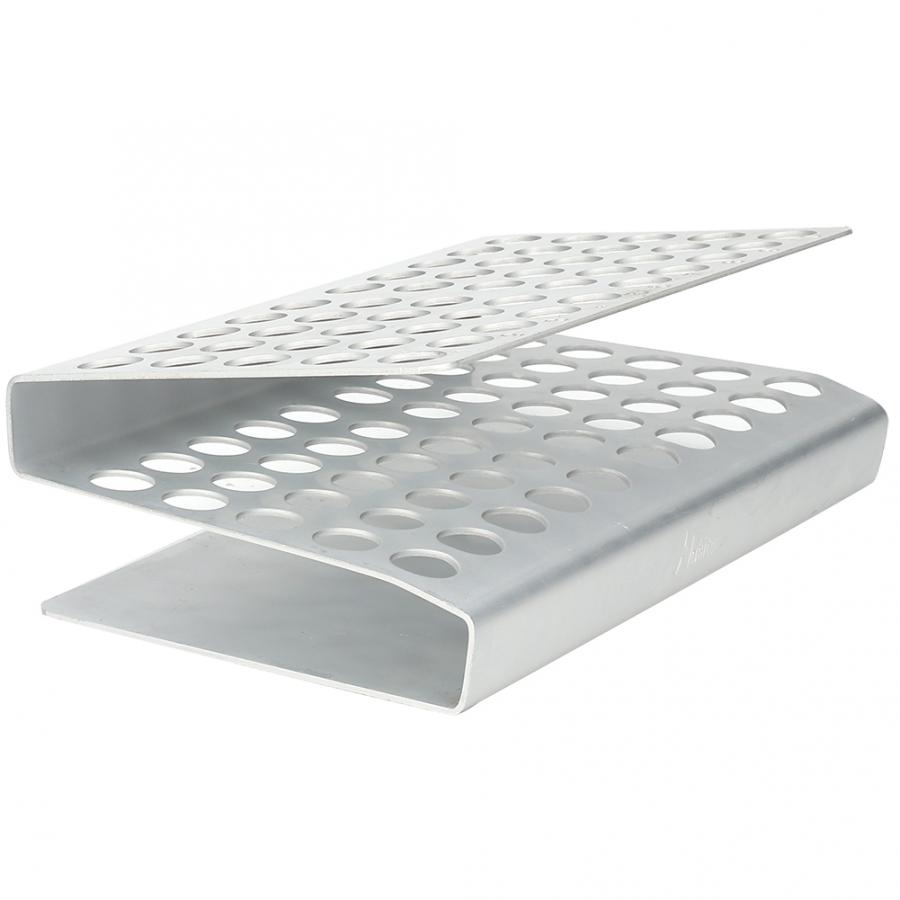 ADAMAS-BETA Lab Test Tube Racks 50 Round Holes Z-Shape Aluminum Alloy Tubes Storage Holders Well Diameter 12.2mm/14.5mm/17.5mm