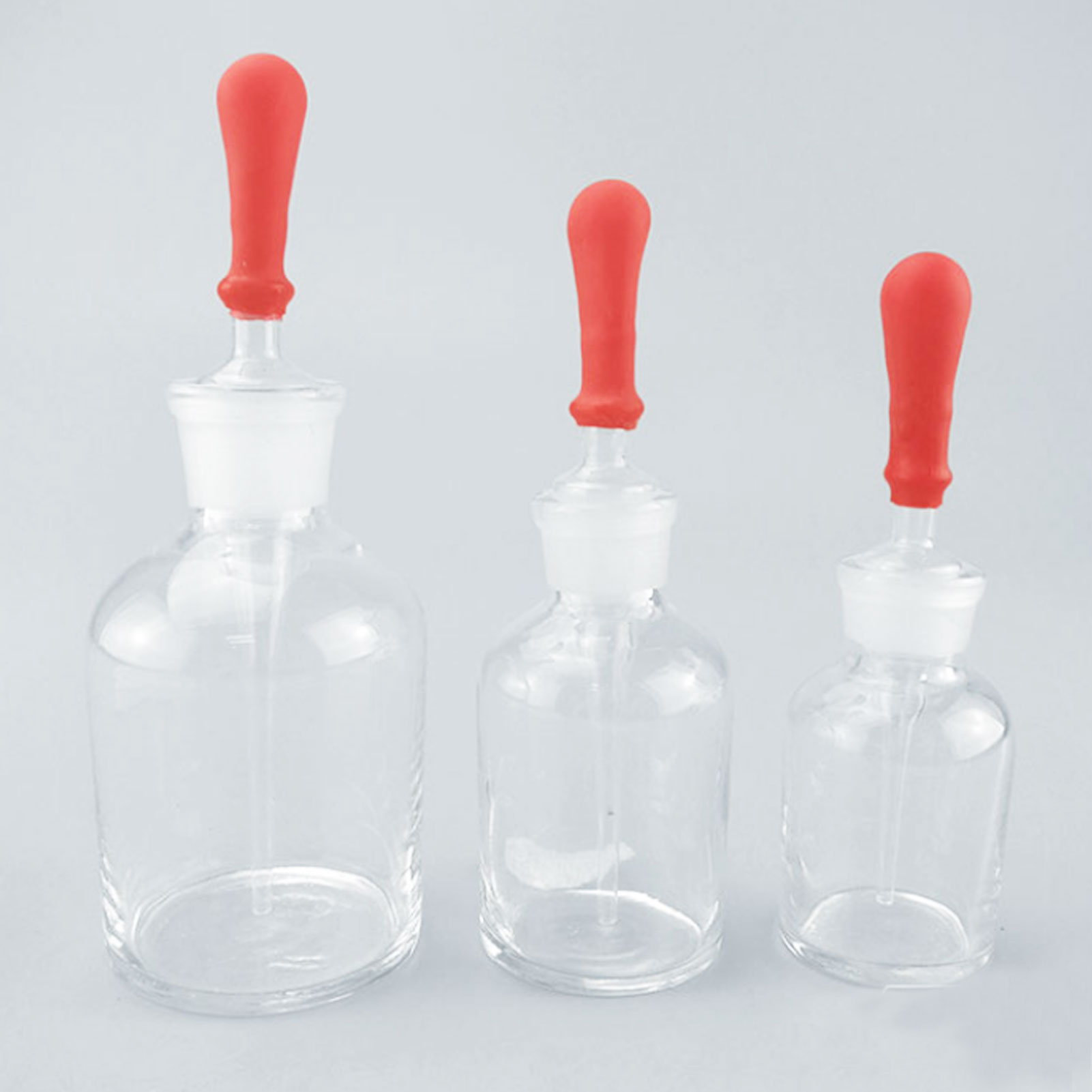 ADAMAS BETA Glass Dropper Bottle 30ml 60ml 125ml Dropping Reagent Storage Bottle with Rubber Head Stopper Scaleless Lab Glassware