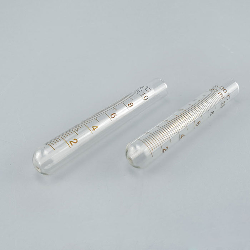 ADAMAS BETA Laboratory Glass Graduated Test Tube 5-100ml Glass Flat Mouth Round Bottom without Cover Lab Glassware(Pack of 20)