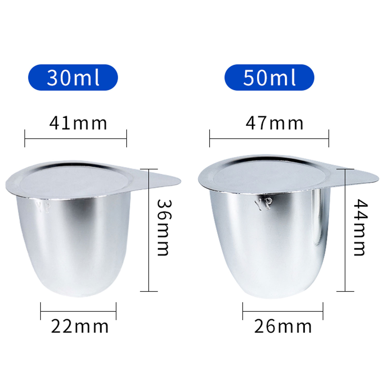 ADAMAS BETA Lab Sterling Silver Crucible High Purity 99.99% 30ml 50ml Nickel/Iron Crucible with Cover  Laboratory Heating Device