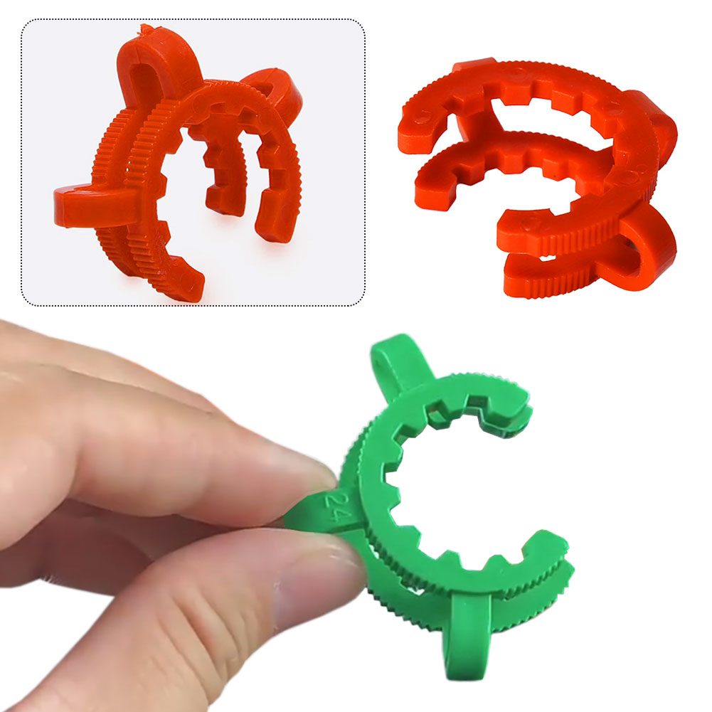 ADAMAS BETA Standard Bung Clamp Tapered Interface Clip Red Laboratory Plastic Fixing Sealing Clips Stainless Sheet Clip