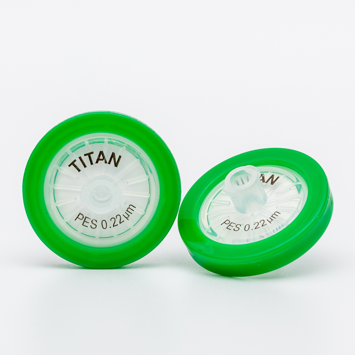 Adamas-Beta Syringe Filter,Syringe Lab Filters, PES (Polyethersulfone) 25mm Diameter 0.45um Pore Size,Non Sterile Filtration,Green