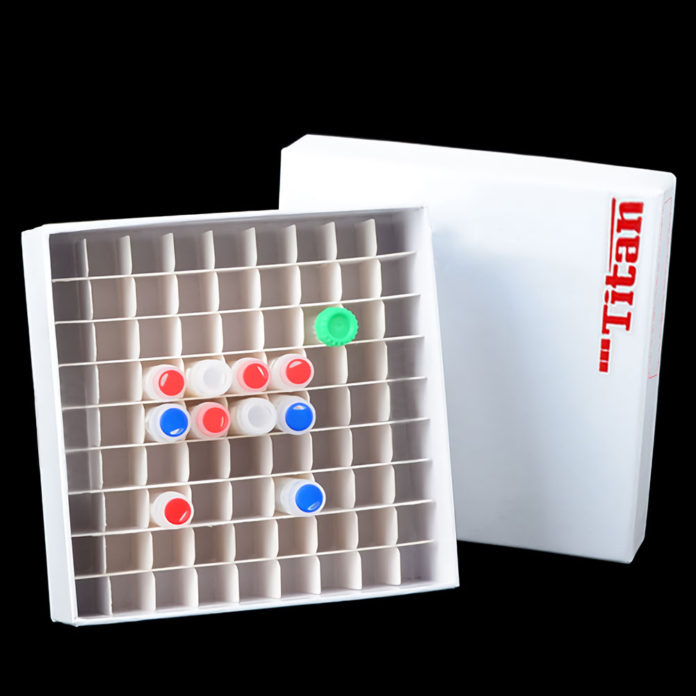 ADAMAS-BETA 15pcs/Set Coated Paper Freezer Low Temperature Resistance -196 ℃ Lab Freezing Boxes Cardboard 80-Grids/100-Grid for 1.5ml/1.8ml Tubes