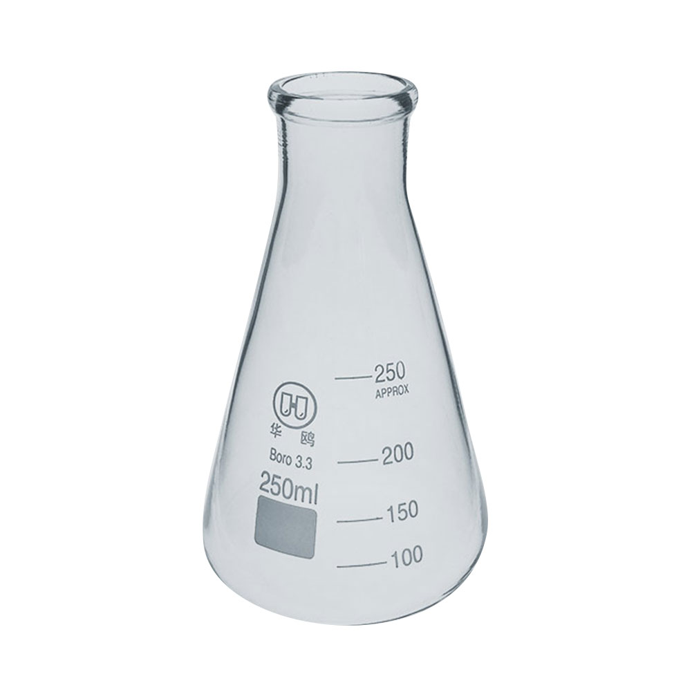 ADAMAS-BETA Lab Glass Triangular Beaker Erlenmeyer Flask with Stopper Narrow Mouth/Wide Neck 25ml-1000ml Micro Erlenmeyer Flask 10ml (Pack of 6/12)
