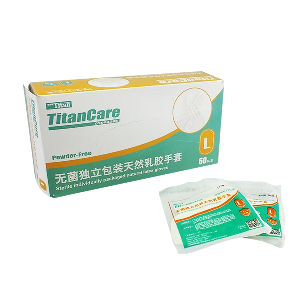 ADAMAS BETA Wholesale Single-use 60pcs/Box Sterile Individual Packaged Natural Latex Gloves Coating Powder Free Laboratory Protective gloves