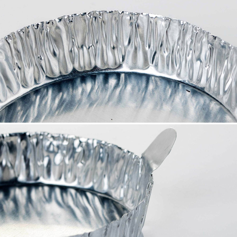 ADAMAS BETA Wholesale 100pcs Lab Aluminum Plate Aluminum Foil Weighting Tray/Dish with Handle Round Flat Bottom Powder Liquid Weighing Boat