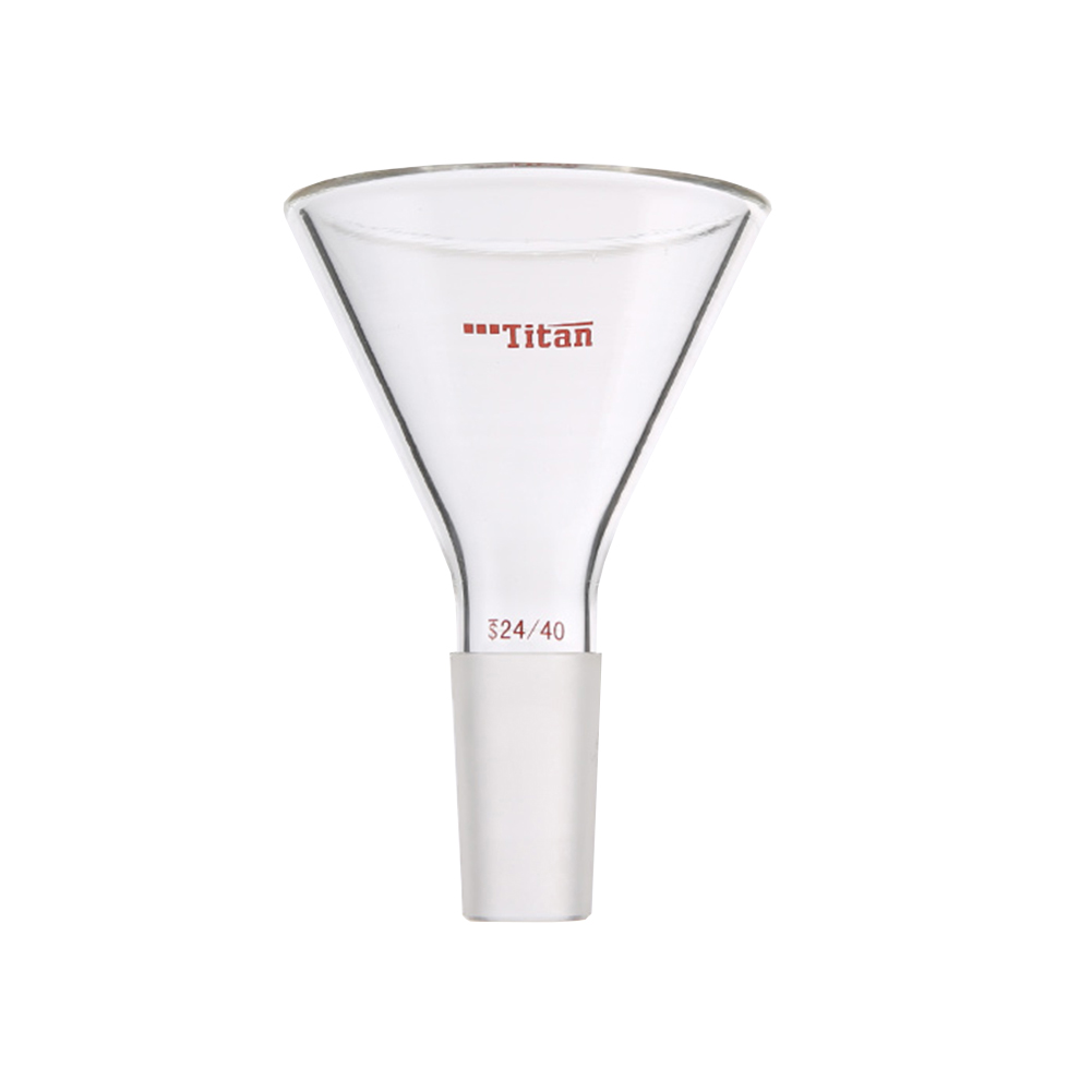 ADAMAS BETA Lab Triangular Funnel with Grinding Mouth 19/22 24/40 Glass Diameter 50mm 75mm 90mm Laboratory Short Neck Funnels