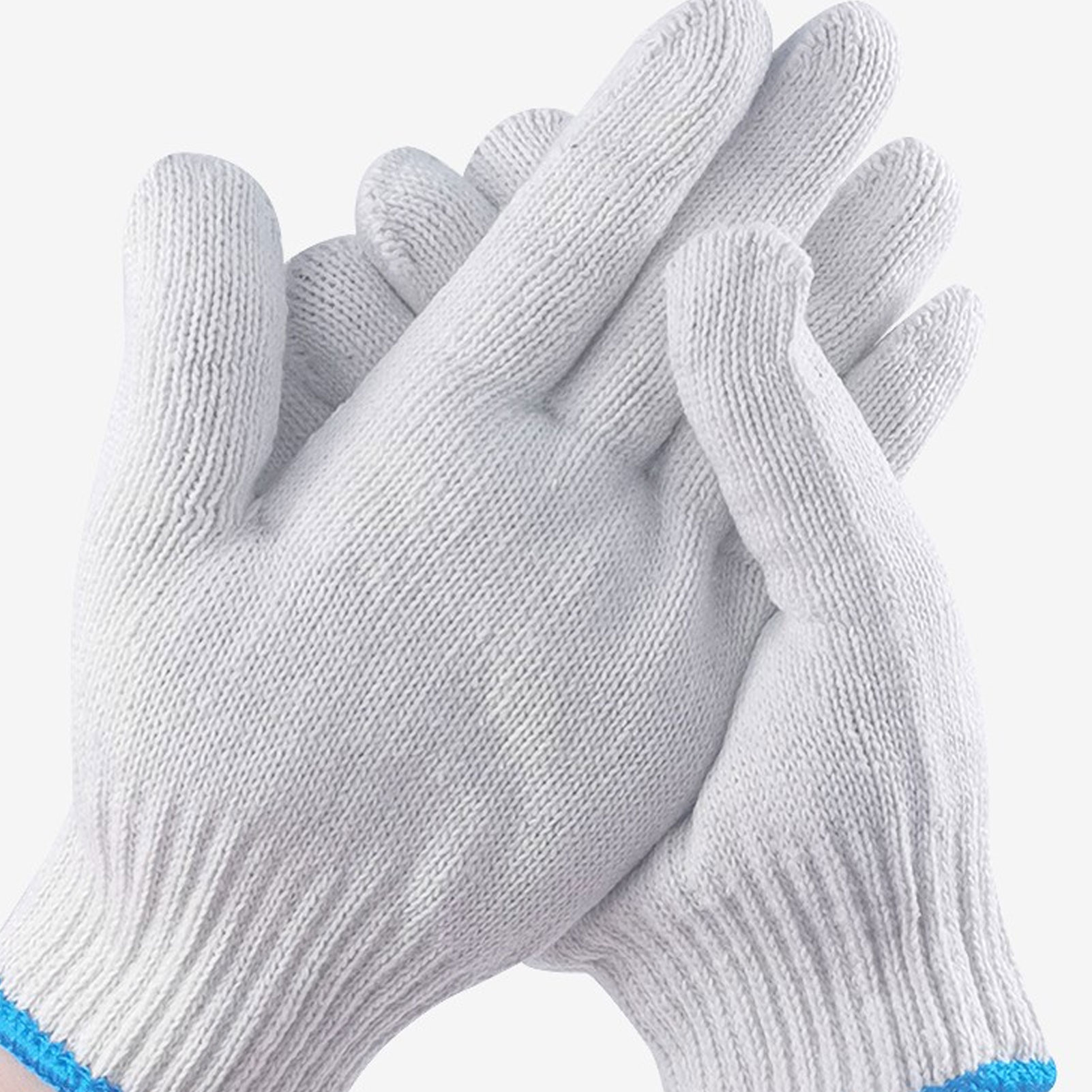 ADAMAS BETA Wholesale 12 Pairs Fine Sand Cotton Nylon Silk Gloves Knitted Breathable Gloves Antiskid Soft Laboratory Protective Working Gloves