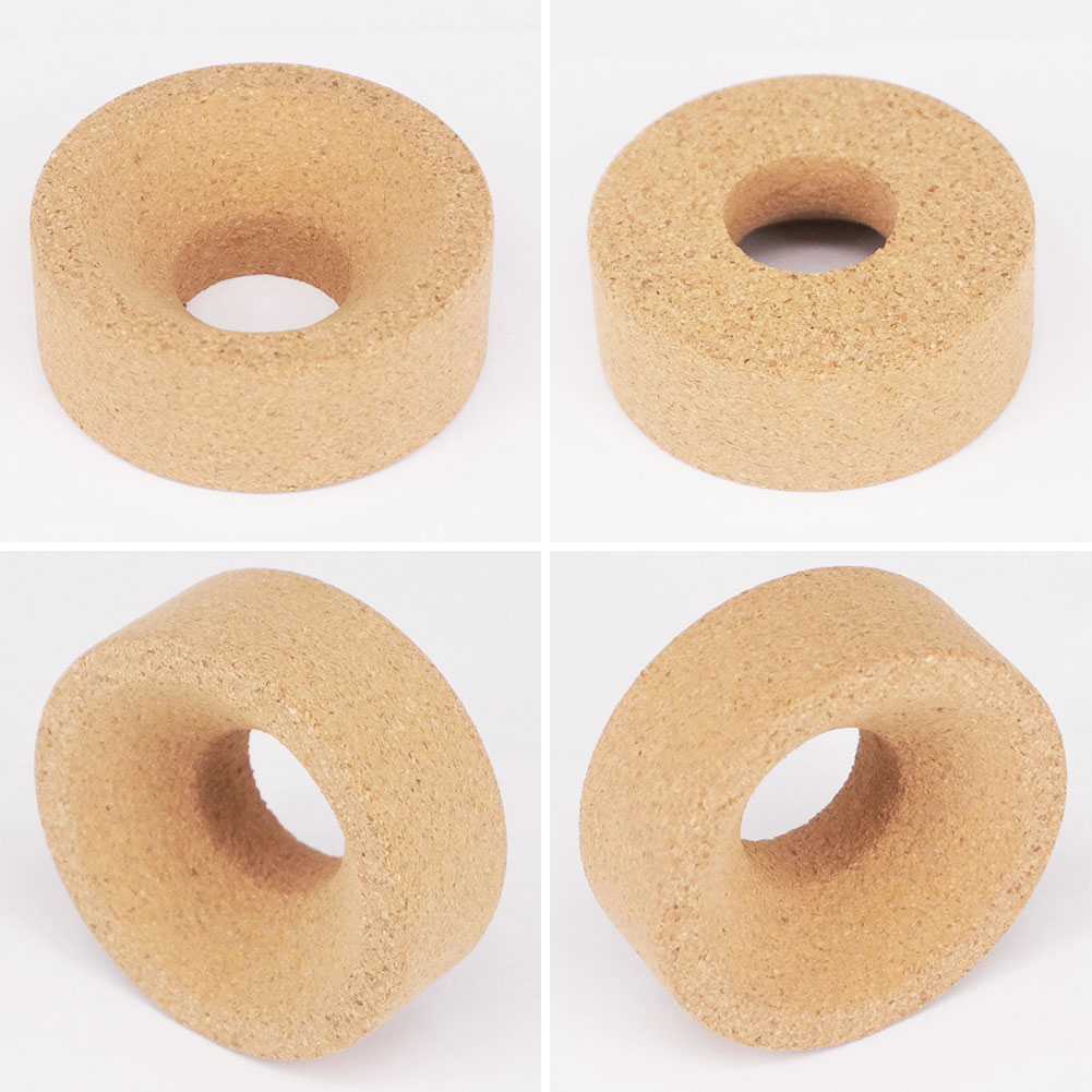 ADAMAS-BETA 4pcs Lab Cork Flask Holder Glass Round Bottom Bottle Bracket Experimental Wooden Phellem Flask Pad 80-120mm 