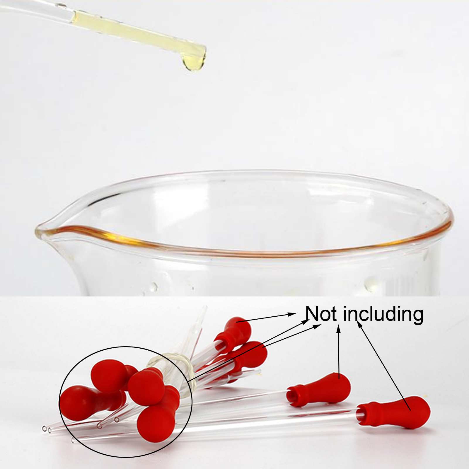 ADAMAS BETA 50pcs Straight Head Drip Tube Micro Reagent Pipette Laboratory Glass Dropper Without Rubber Cap 90mm 120mm 160mm 200mm