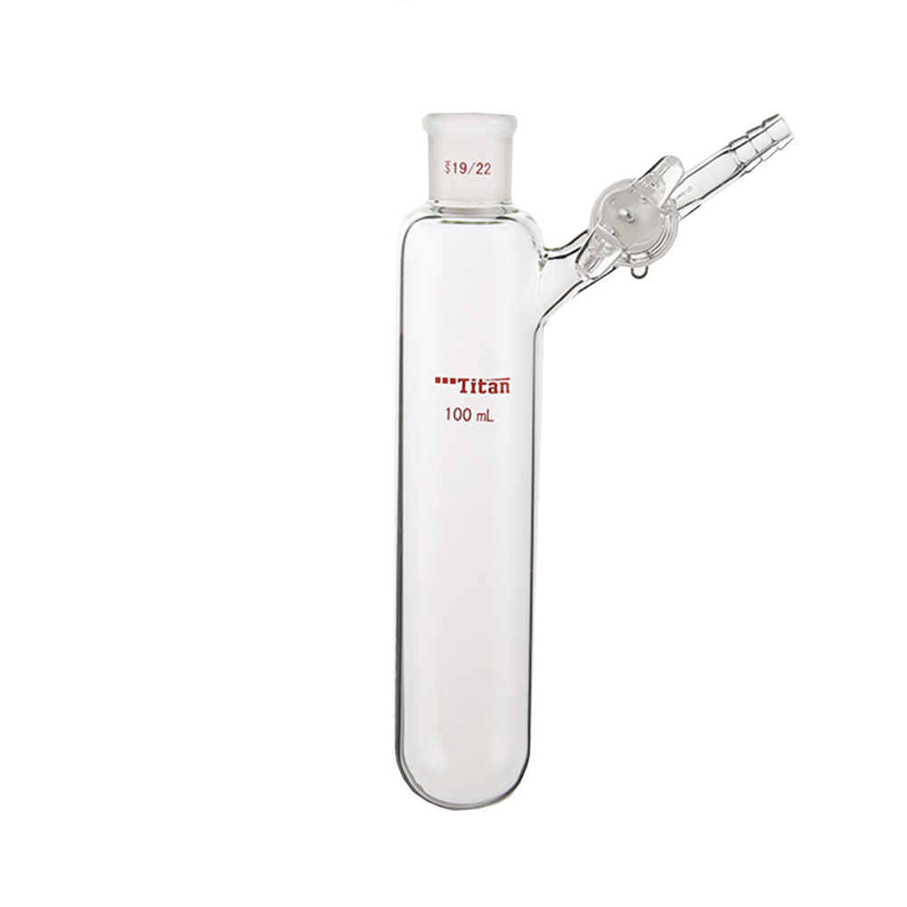 ADAMAS-BETA Two-way Reaction Tubes with Glass Stopcock/PTFE Piston Thick Wall Lab Glassware Grinding Mouth 10-250ml Experiment Supplies