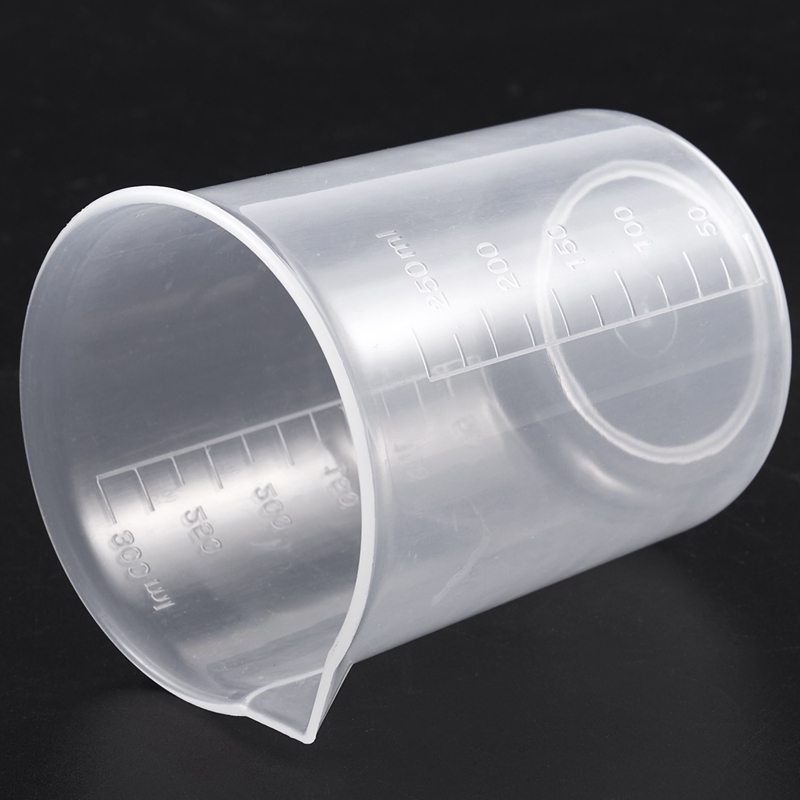 ADAMAS-BETA Lab Graduated PP Plastic Beaker Olecranon Outlet without Handle 250ml 1000ml Clear Laboratory Measuring Cup