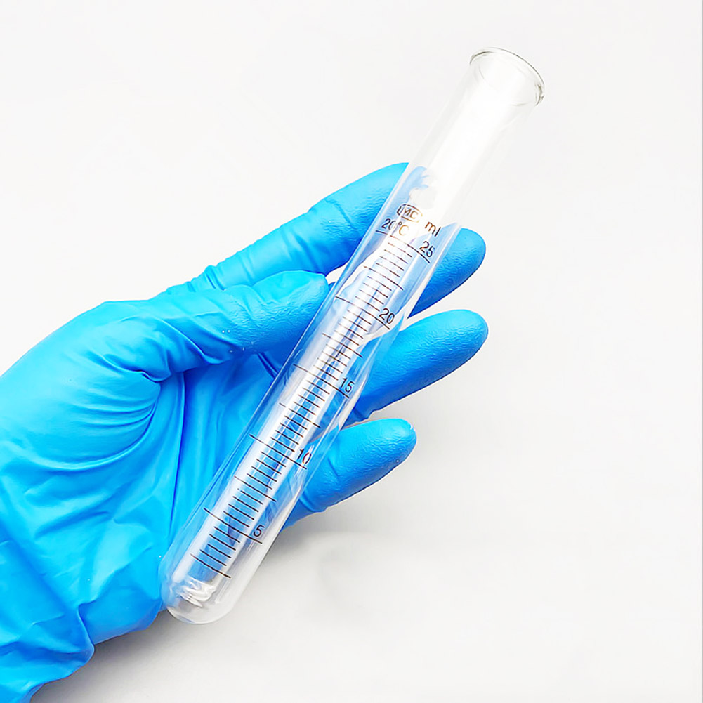 ADAMAS BETA Laboratory Glass Graduated Test Tube 5-100ml Glass Flat Mouth Round Bottom without Cover Lab Glassware(Pack of 20)