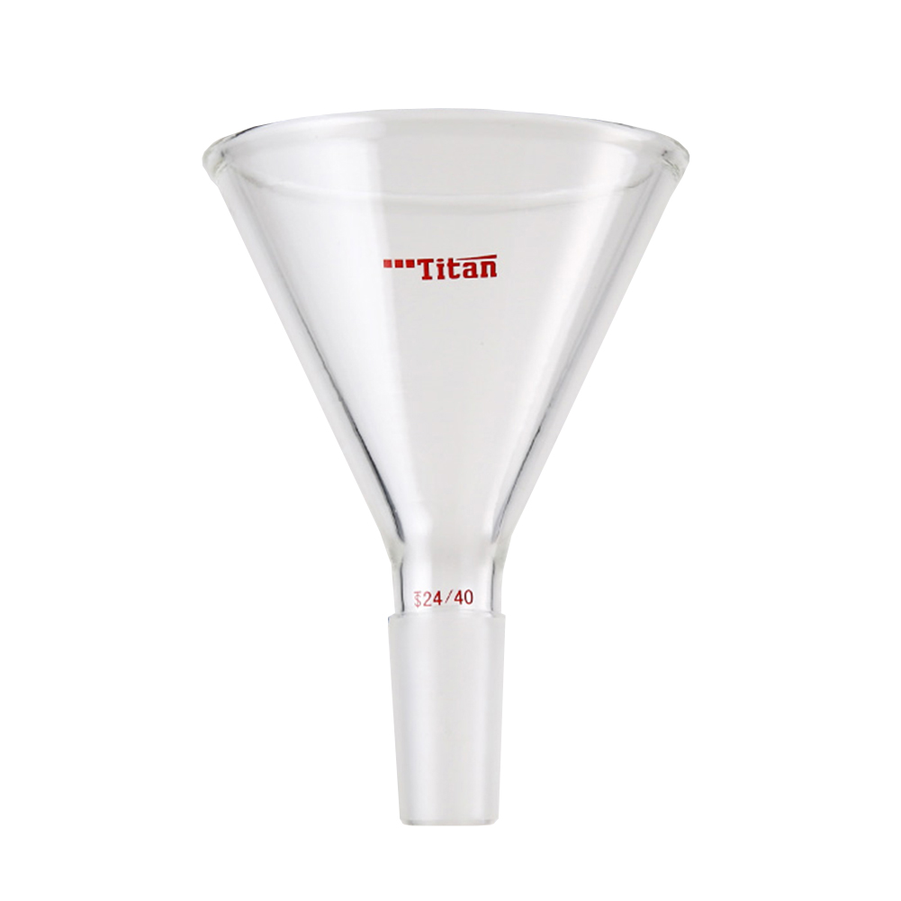 ADAMAS BETA Lab Triangular Funnel with Grinding Mouth 19/22 24/40 Glass Diameter 50mm 75mm 90mm Laboratory Short Neck Funnels