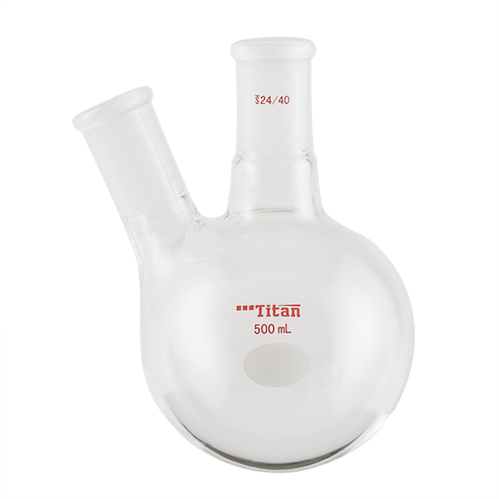 ADAMAS-BETA Two-Necked Flask Lab Glassware Spherical Bottle Round-Bottomed Grind Reaction Flasks 10-2000ml for Distillation Experiment