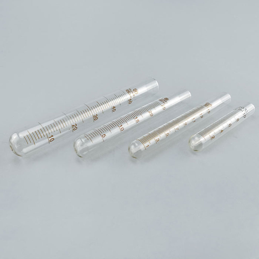 ADAMAS BETA Laboratory Glass Graduated Test Tube 5-100ml Glass Flat Mouth Round Bottom without Cover Lab Glassware(Pack of 20)