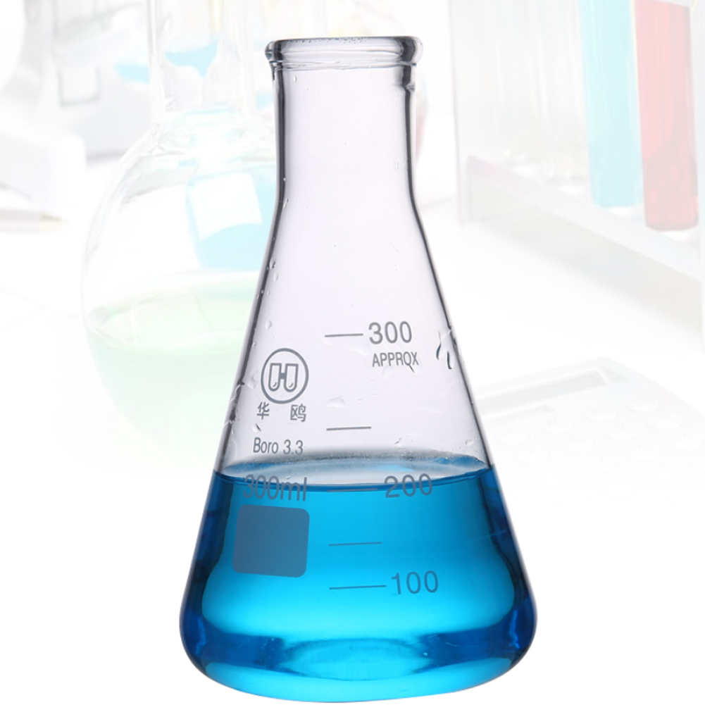 ADAMAS BETA Lab Triangular Flask Laboratory Glass Conical Flask Narrow Mouth Graduated Liquid Reagent Storage Bottle 100-5000ml