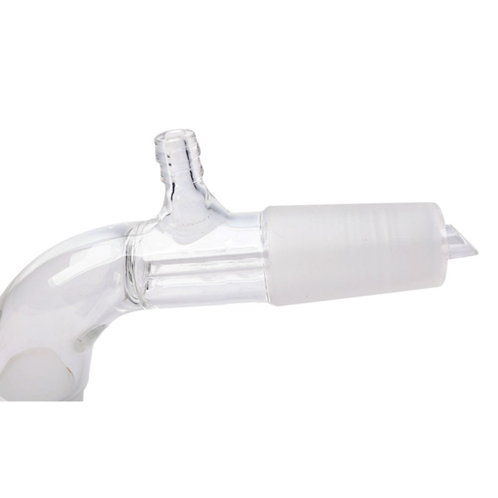 ADAMAS-BETA Vacuum Receiver Tube High Borosilicate Glass End Pipe 105° Bend Grinding Mouth Laboratory Glass Connector/Joint