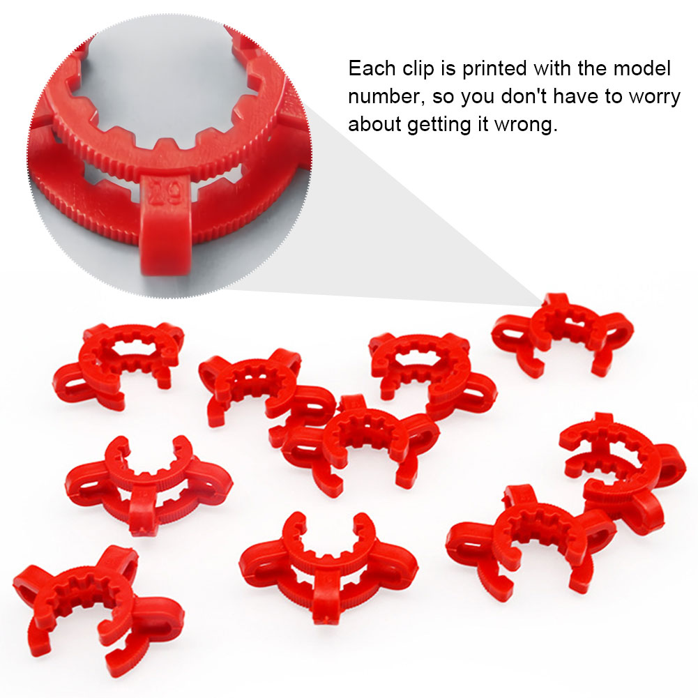 ADAMAS BETA Standard Bung Clamp Tapered Interface Clip Red Laboratory Plastic Fixing Sealing Clips Stainless Sheet Clip