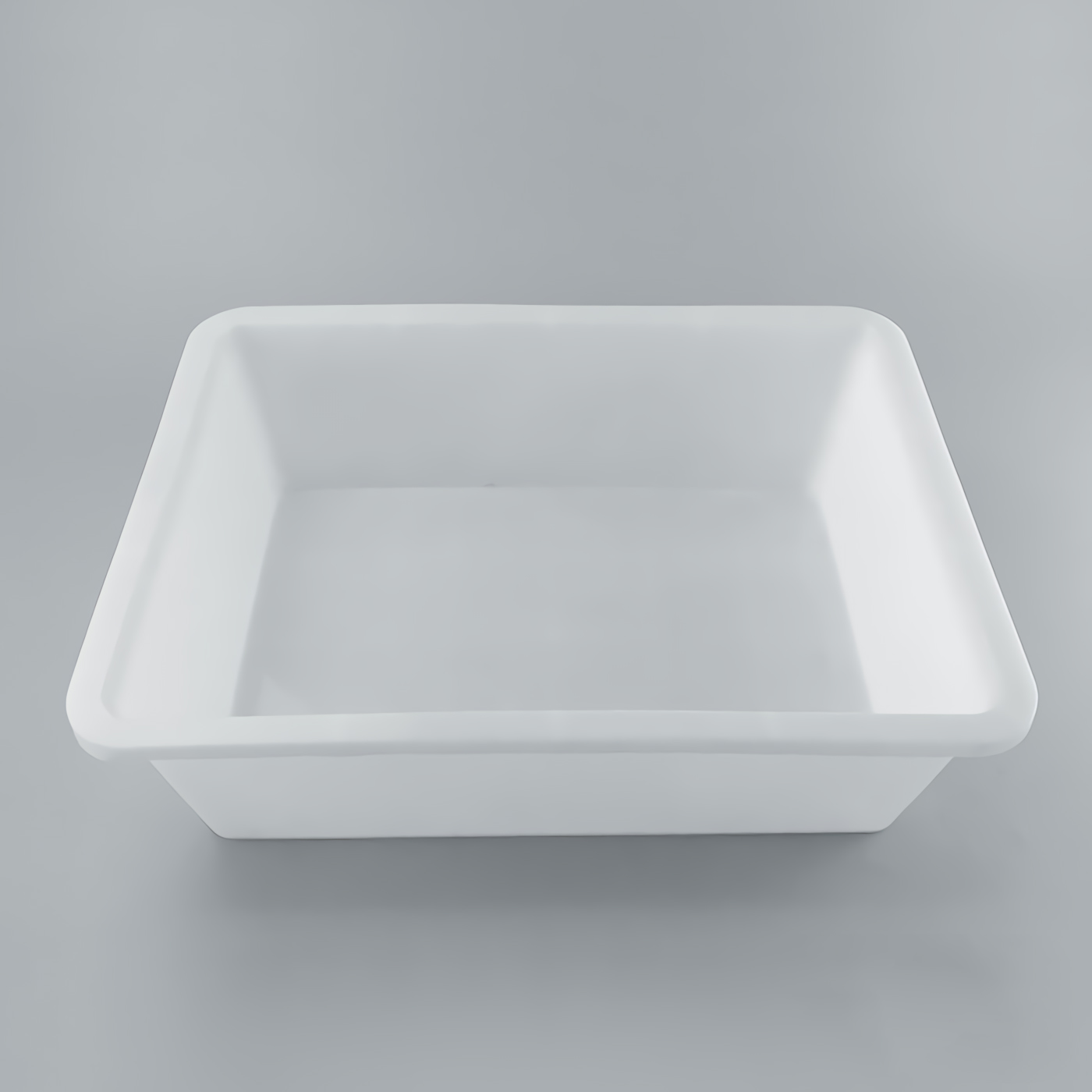 ADAMAS-BETA Laboratory PP Plastic Dish Square Portable Rectangular White Lab Supplies Storage Tray without Cover
