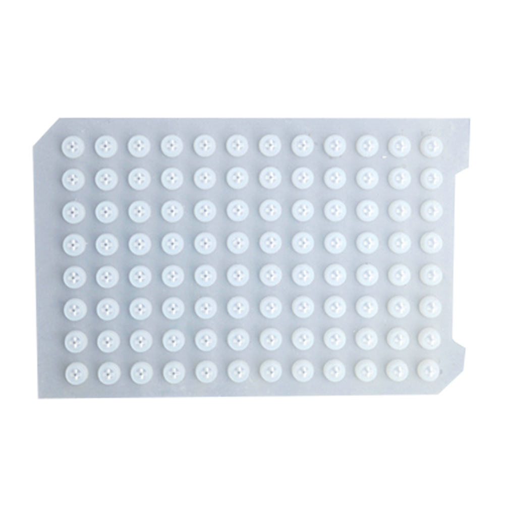 ADAMAS BETA Wholesale 10pcs Lab Silicone Sheet for Laboratory 96-Well PCR Plate/Deep Well Plate “+” Cross Opening Round Hole Soft Cover