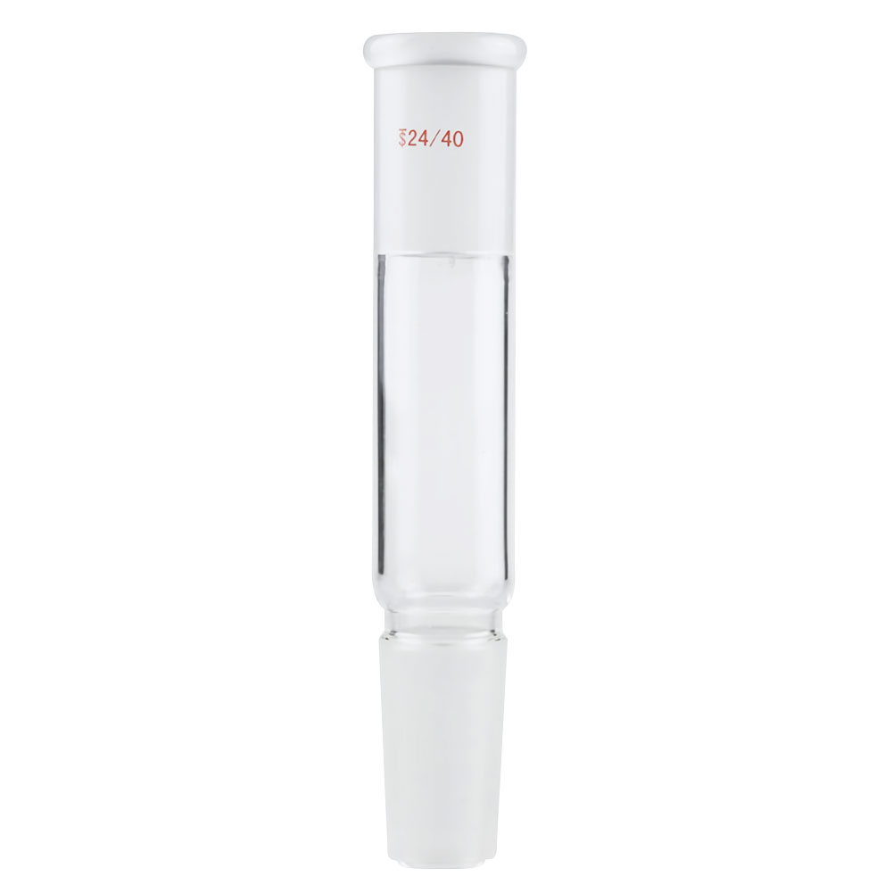 ADAMAS-BETA 1pcs Lab Glass Straight Connecting Adapter 70mm Inner/Outer Grinding Mouth 24/40 Borosilicate Glass Joint
