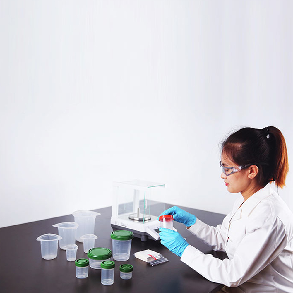 ADAMAS BETA Wholesale PP Plastic Sampling Cup with Screw Cover 40-500ml Non-sterile Repeatable Laboratory Reagent Storage Cups