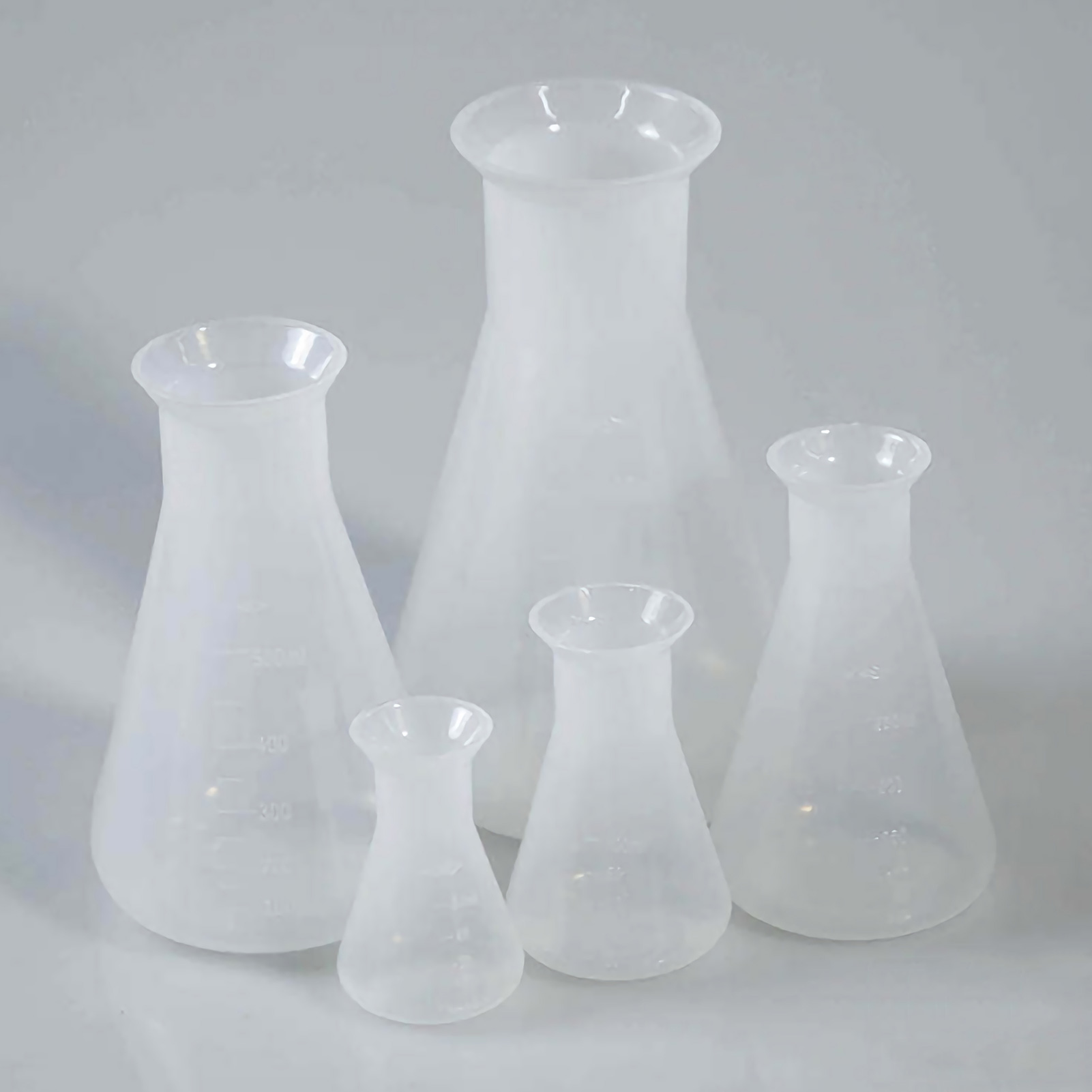 ADAMAS BETA Lab PP Plastic Triangular Flask Graduated Screw Cover/Bell Mouth Laboratory Conical Bottle 50-1000ml Reagent Storage Bottles