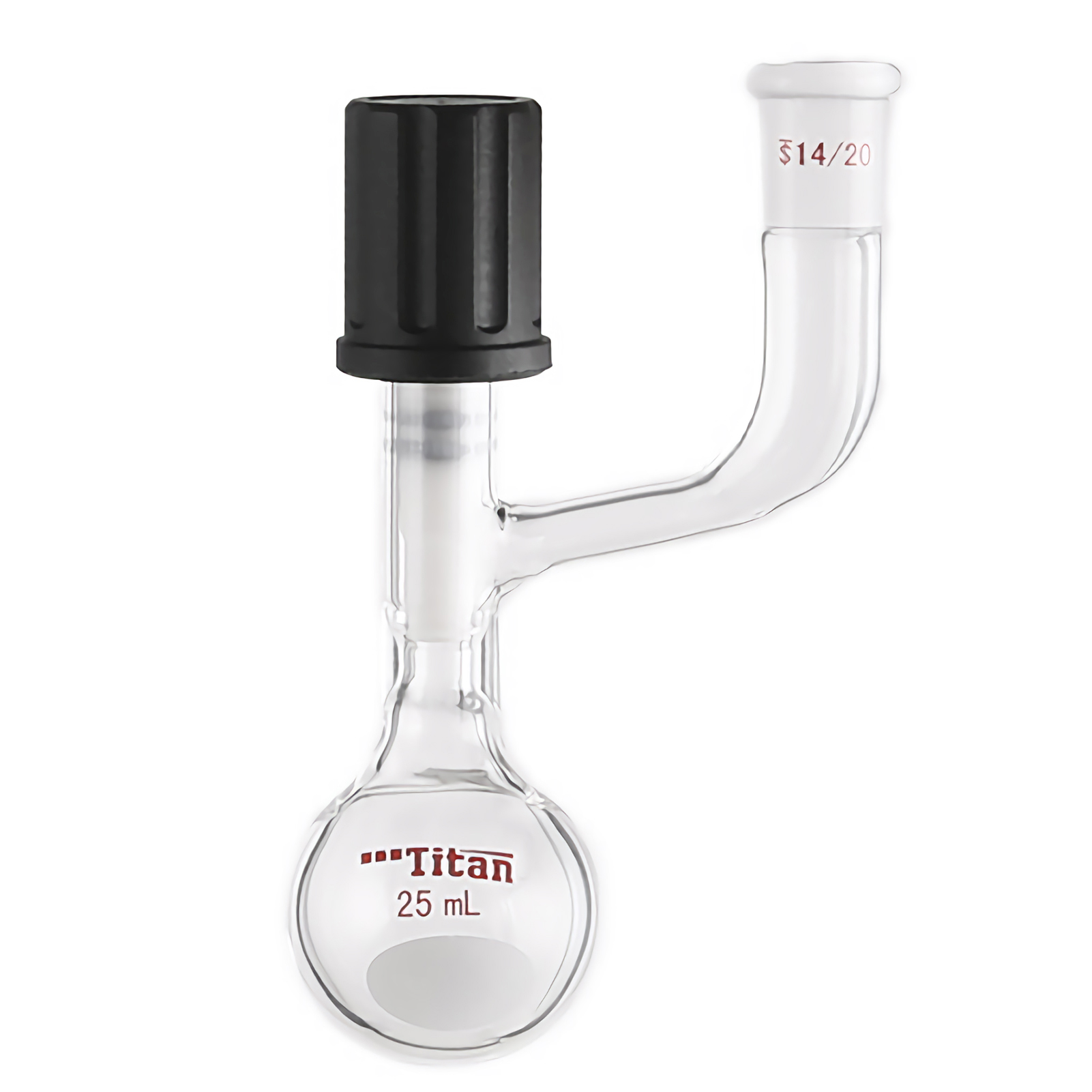 ADAMAS BETA Tetrafluoro High Vacuum Valve Solvent Storage Ball Bottle 50ml,500ml,1000ml Glass Round Bottom Grinded Laboratory Reaction Bottles