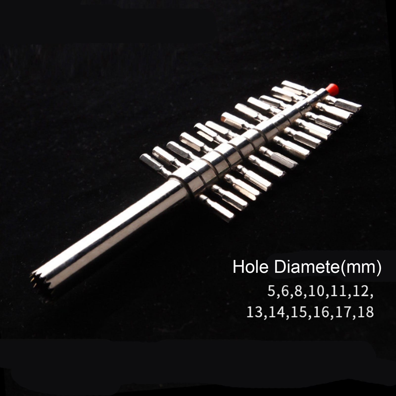 ADAMAS-BETA Lab Manual Hole Puncher Drill for Laboratory Rubber Stopper Cutter Metal Durable Rubber-Plug Drilling Tool