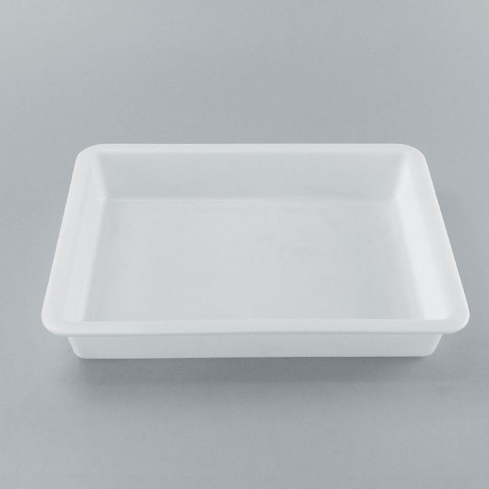 ADAMAS-BETA Laboratory PP Plastic Dish Square Portable Rectangular White Lab Supplies Storage Tray without Cover