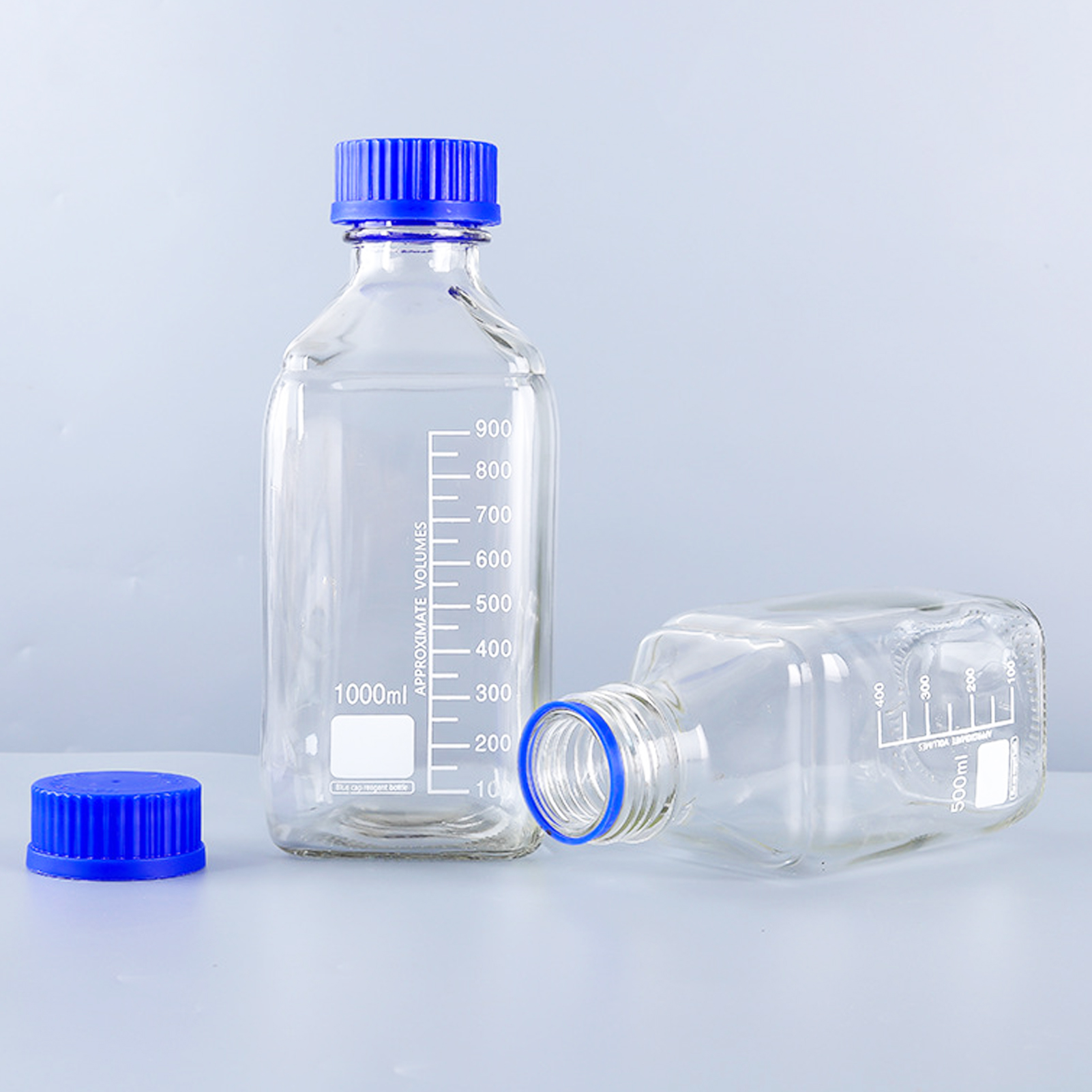 ADAMAS BETA Wholesale PET/PC Plastic Serum Bottle with Cover 125-1000ml Narrow Mouth Sterilized Lab Chemical Reagent Bottle Sample Sealing Bottles