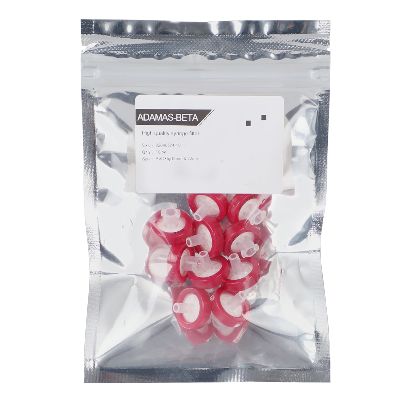 ADAMAS-BETA 10pcs Syringe Needle Filter 0.22um 0.45um PVDF/NY/PTFE/PES Disposable Non-sterile Syringe Filter Lab Supplies Accessories